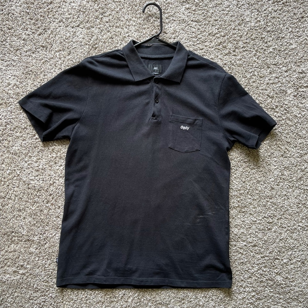 Obey Black Polo Shirt